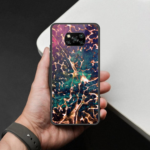 Xiaomi Poco X3 Pro Cover - Colorful Marble Series - HQ Ultra Shine Premium Infinity Glass Soft Silicon Borders Case