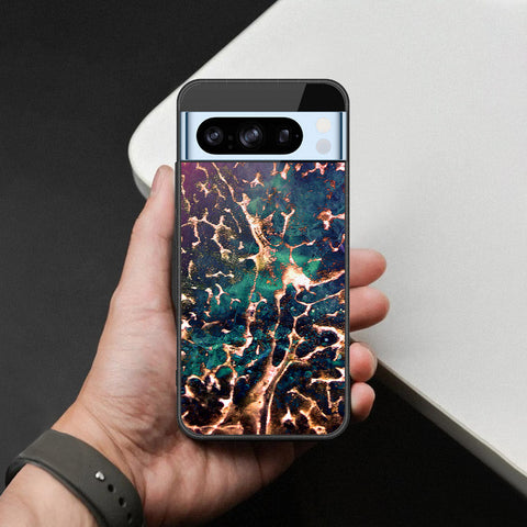 Google Pixel 8 Pro Cover - Colorful Marble Series - HQ Ultra Shine Premium Infinity Glass Soft Silicon Borders Case