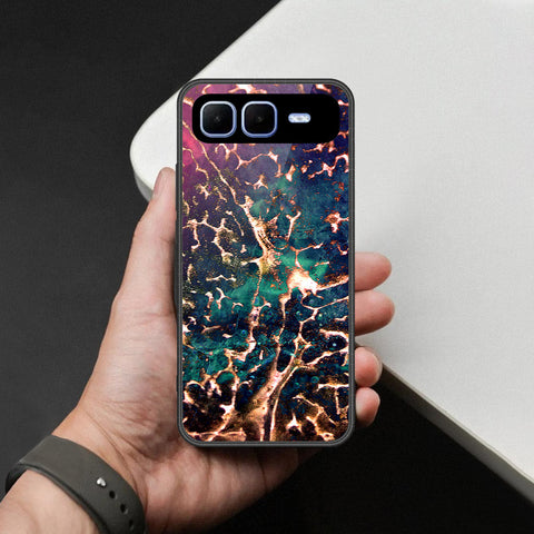 Infinix Smart 10 Plus Cover - Colorful Marble Series - HQ Ultra Shine Premium Infinity Glass Soft Silicon Borders Case