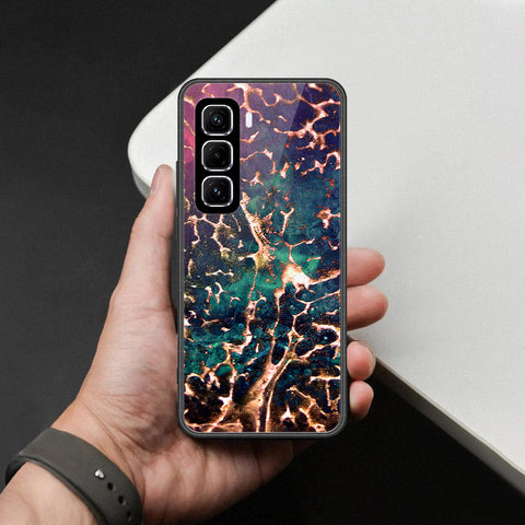 Infinix Hot 60 Pro Plus Cover - Colorful Marble Series - HQ Ultra Shine Premium Infinity Glass Soft Silicon Borders Case