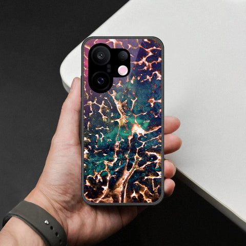 Vivo X200 FE Cover - Colorful Marble Series - HQ Ultra Shine Premium Infinity Glass Soft Silicon Borders Case