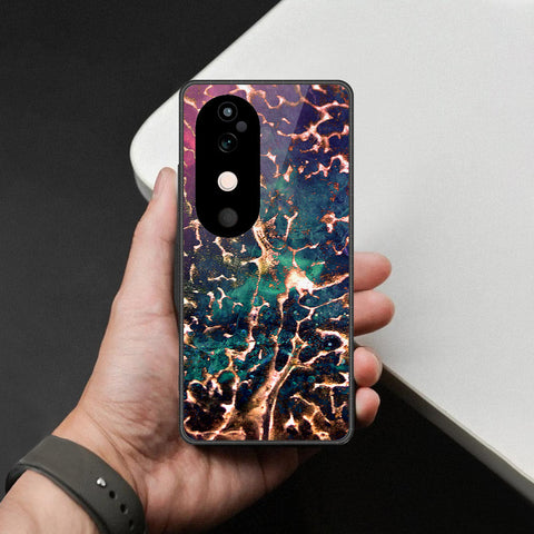 Vivo V40 Cover - Colorful Marble Series - HQ Ultra Shine Premium Infinity Glass Soft Silicon Borders Case