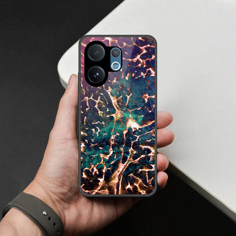 Vivo V60 Cover - Colorful Marble Series - HQ Ultra Shine Premium Infinity Glass Soft Silicon Borders Case
