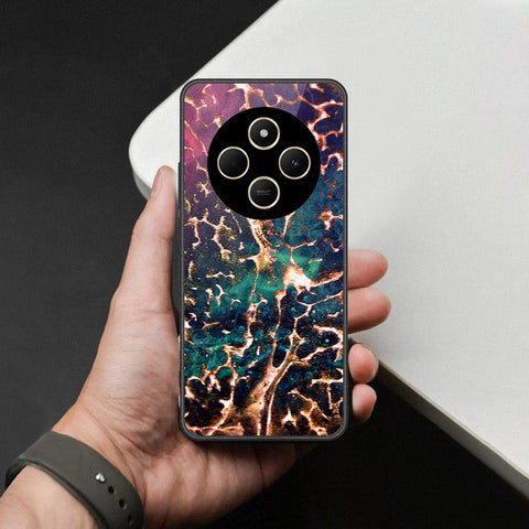 Xiaomi Poco C75 Cover - Colorful Marble Series - HQ Ultra Shine Premium Infinity Glass Soft Silicon Borders Case