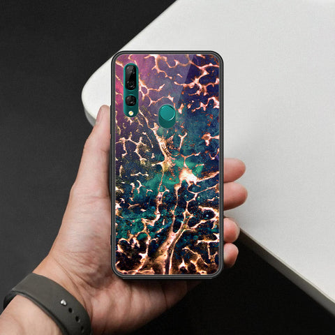 Huawei P Smart Z Cover - Colorful Marble Series - HQ Ultra Shine Premium Infinity Glass Soft Silicon Borders Case