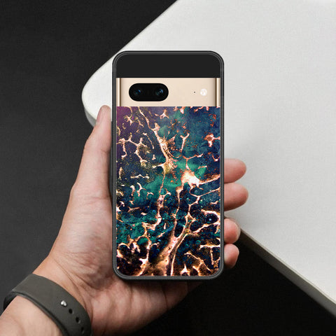Google Pixel 7 Cover - Colorful Marble Series - HQ Ultra Shine Premium Infinity Glass Soft Silicon Borders Case