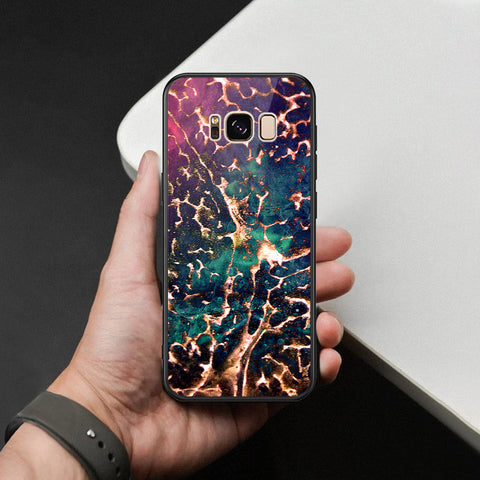 Samsung Galaxy S8 Cover - Colorful Marble Series - HQ Ultra Shine Premium Infinity Glass Soft Silicon Borders Case