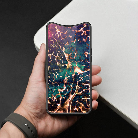 Oppo Find X Cover - Colorful Marble Series - HQ Ultra Shine Premium Infinity Glass Soft Silicon Borders Case