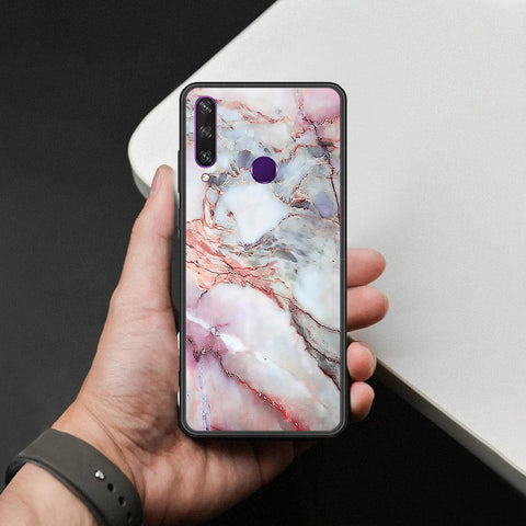 Honor 7A Cover - Colorful Marble Series - HQ Ultra Shine Premium Infinity Glass Soft Silicon Borders Case