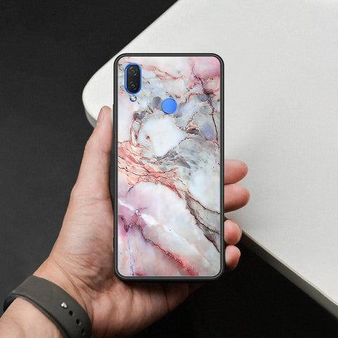 Huawei Enjoy 9 Plus Cover - Colorful Marble Series - HQ Ultra Shine Premium Infinity Glass Soft Silicon Borders Case