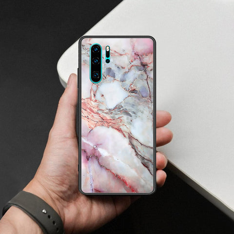 Huawei P30 Pro Cover - Colorful Marble Series - HQ Ultra Shine Premium Infinity Glass Soft Silicon Borders Case