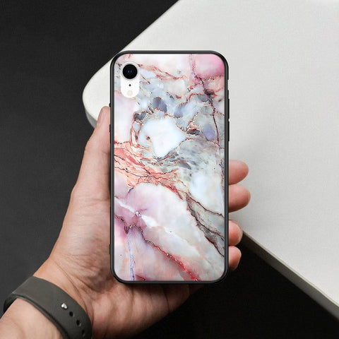 iPhone XR - Colorful Marble Series - HQ Ultra Shine Premium Infinity Glass Soft Silicon Borders Case