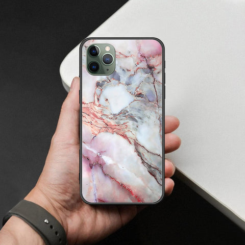 iPhone 11 Pro - Colorful Marble Series - HQ Ultra Shine Premium Infinity Glass Soft Silicon Borders Case