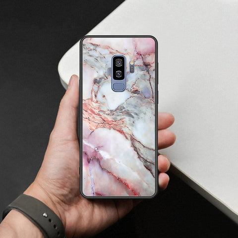 Samsung Galaxy S9 Plus Cover - Colorful Marble Series - HQ Ultra Shine Premium Infinity Glass Soft Silicon Borders Case