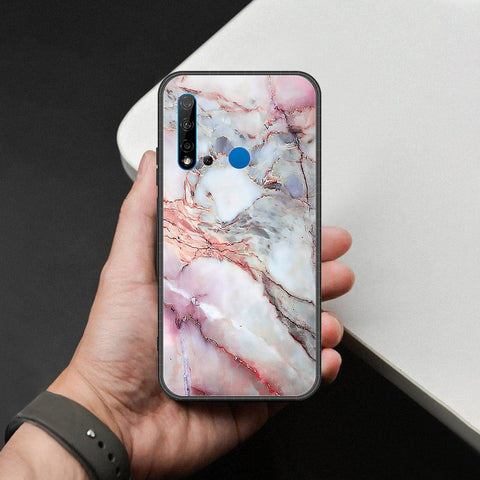Huawei P20 Lite 2019 Cover - Colorful Marble Series - HQ Ultra Shine Premium Infinity Glass Soft Silicon Borders Case