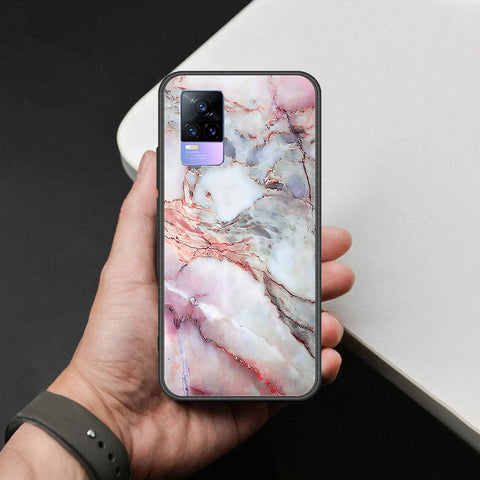 Vivo Y73 Cover - Colorful Marble Series - HQ Ultra Shine Premium Infinity Glass Soft Silicon Borders Case
