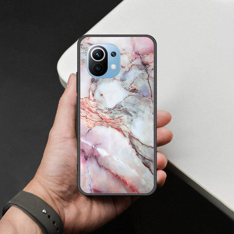 Xiaomi Mi 11 Cover - Colorful Marble Series - HQ Ultra Shine Premium Infinity Glass Soft Silicon Borders Case