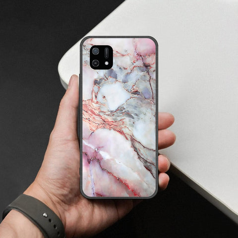 Oppo A16e Cover - Colorful Marble Series - HQ Ultra Shine Premium Infinity Glass Soft Silicon Borders Case
