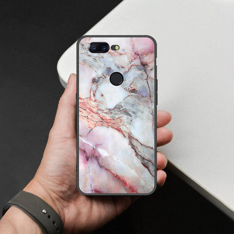 OnePlus 5T Cover - Colorful Marble Series - HQ Ultra Shine Premium Infinity Glass Soft Silicon Borders Case