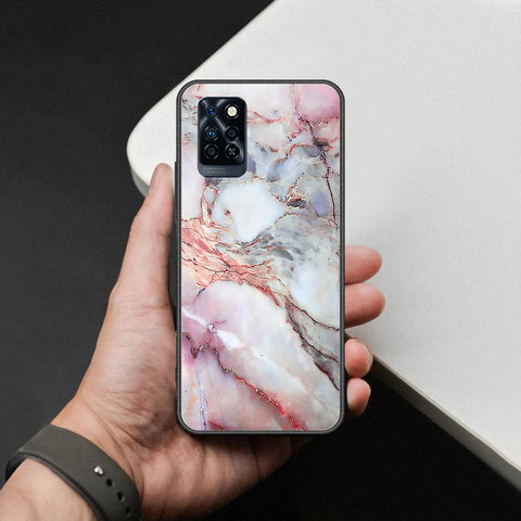 Infinix Note 10 Pro Cover - Colorful Marble Series - HQ Ultra Shine Premium Infinity Glass Soft Silicon Borders Case