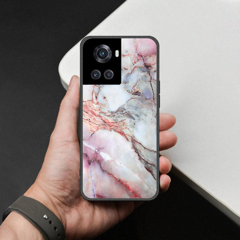 OnePlus 10R Cover - Colorful Marble Series - HQ Ultra Shine Premium Infinity Glass Soft Silicon Borders Case