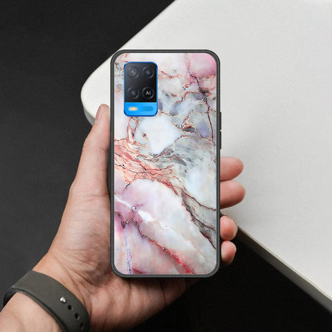 Oppo A54 4G Cover - Colorful Marble Series - HQ Ultra Shine Premium Infinity Glass Soft Silicon Borders Case