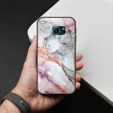 Samsung Galaxy S6 Edge Plus Cover - Colorful Marble Series - HQ Ultra Shine Premium Infinity Glass Soft Silicon Borders Case