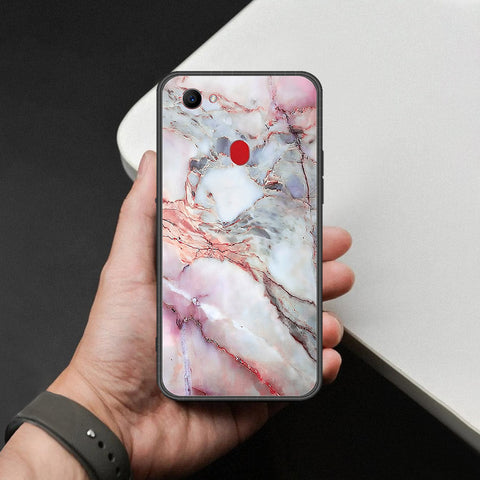 Oppo F7 Cover - Colorful Marble Series - HQ Ultra Shine Premium Infinity Glass Soft Silicon Borders Case