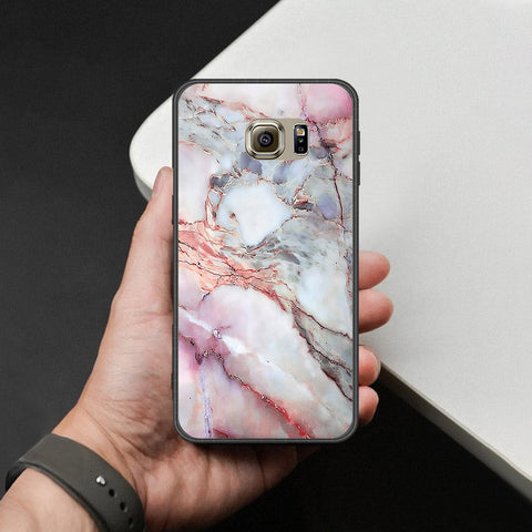 Samsung Galaxy S6 Cover - Colorful Marble Series - HQ Ultra Shine Premium Infinity Glass Soft Silicon Borders Case