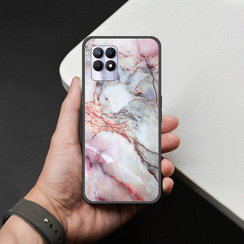 Realme 8i Cover - Colorful Marble Series - HQ Ultra Shine Premium Infinity Glass Soft Silicon Borders Case