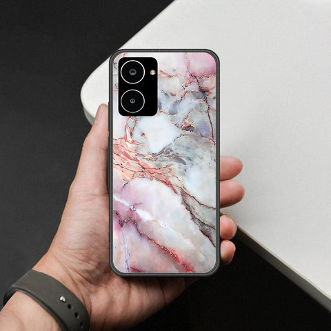 Realme 10 Cover - Colorful Marble Series - HQ Ultra Shine Premium Infinity Glass Soft Silicon Borders Case