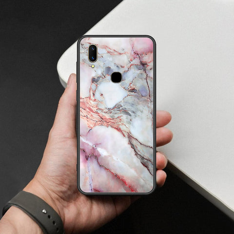 Vivo V11i Cover - Colorful Marble Series - HQ Ultra Shine Premium Infinity Glass Soft Silicon Borders Case