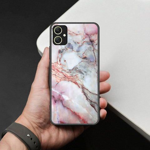 Samsung Galaxy F05 Cover - Colorful Marble Series - HQ Ultra Shine Premium Infinity Glass Soft Silicon Borders Case