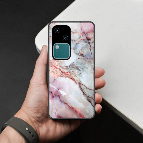 Vivo S18 Cover - Colorful Marble Series - HQ Ultra Shine Premium Infinity Glass Soft Silicon Borders Case