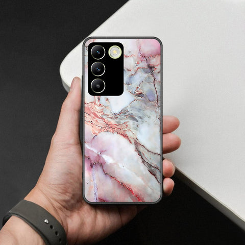 Vivo Y100 4G Cover - Colorful Marble Series - HQ Ultra Shine Premium Infinity Glass Soft Silicon Borders Case