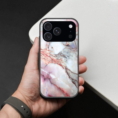 iPhone 17 Pro - Colorful Marble Series - HQ Ultra Shine Premium Infinity Glass Soft Silicon Borders Case