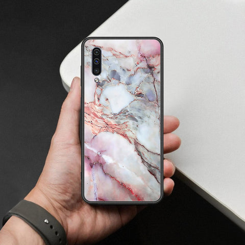 Samsung Galaxy A5 2018 Cover - Colorful Marble Series - HQ Ultra Shine Premium Infinity Glass Soft Silicon Borders Case