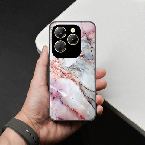 Infinix Hot 40 Pro Cover - Colorful Marble Series - HQ Ultra Shine Premium Infinity Glass Soft Silicon Borders Case