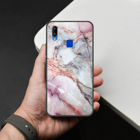 Vivo Y90 Cover - Colorful Marble Series - HQ Ultra Shine Premium Infinity Glass Soft Silicon Borders Case