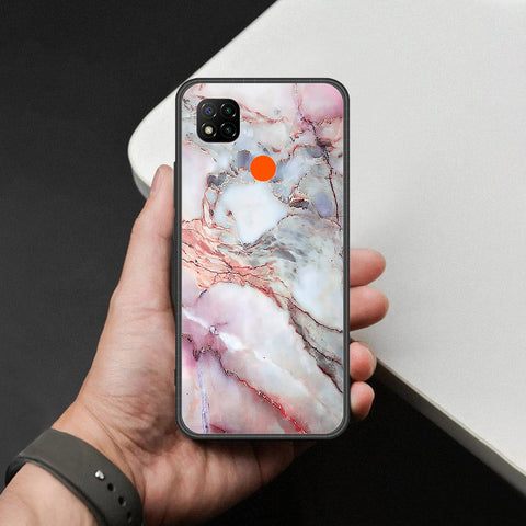 Xiaomi Poco C3 Cover - Colorful Marble Series - HQ Ultra Shine Premium Infinity Glass Soft Silicon Borders Case