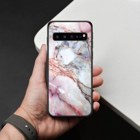 Samsung Galaxy S10 5G Cover - Colorful Marble Series - HQ Ultra Shine Premium Infinity Glass Soft Silicon Borders Case
