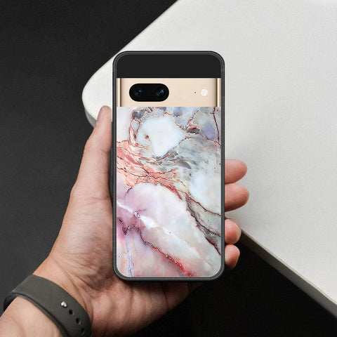 Google Pixel 7 Cover - Colorful Marble Series - HQ Ultra Shine Premium Infinity Glass Soft Silicon Borders Case