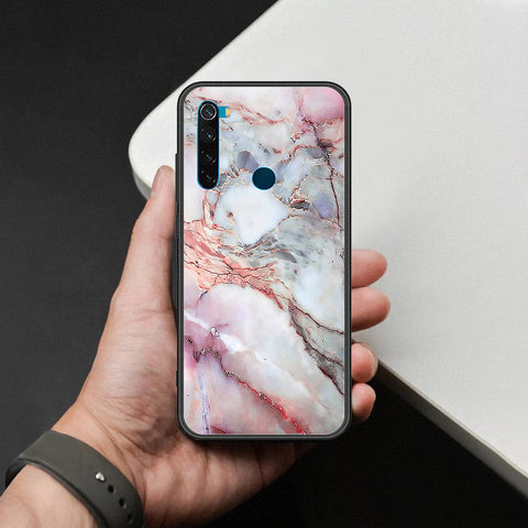 Xiaomi Redmi Note 8 Cover - Colorful Marble Series - HQ Ultra Shine Premium Infinity Glass Soft Silicon Borders Case