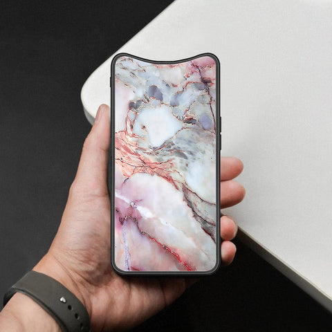 Oppo Find X Cover - Colorful Marble Series - HQ Ultra Shine Premium Infinity Glass Soft Silicon Borders Case