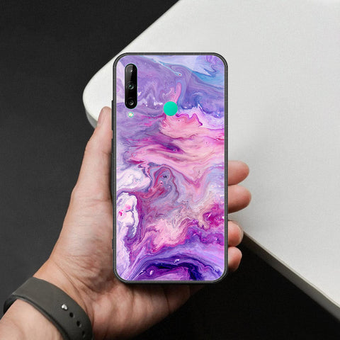Honor 9C Cover - Colorful Marble Series - HQ Ultra Shine Premium Infinity Glass Soft Silicon Borders Case