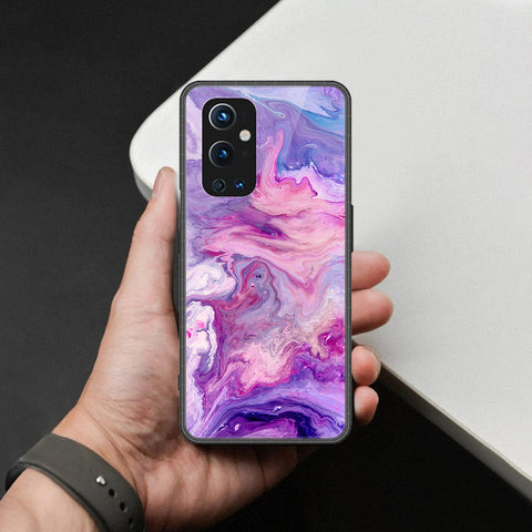 OnePlus 9 Pro Cover - Colorful Marble Series - HQ Ultra Shine Premium Infinity Glass Soft Silicon Borders Case