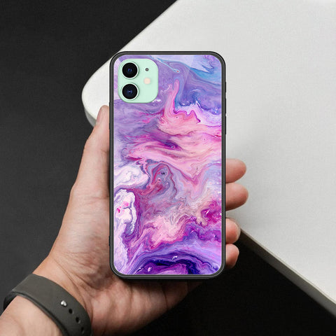 iPhone 11 - Colorful Marble Series - HQ Ultra Shine Premium Infinity Glass Soft Silicon Borders Case