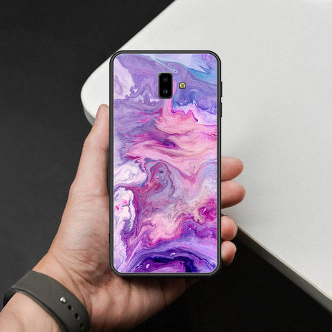 Samsung Galaxy J6 Plus 2018 Cover - Colorful Marble Series - HQ Ultra Shine Premium Infinity Glass Soft Silicon Borders Case