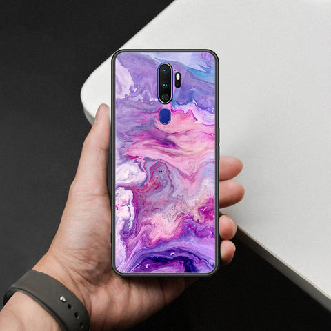 Oppo A9 2020 Cover - Colorful Marble Series - HQ Ultra Shine Premium Infinity Glass Soft Silicon Borders Case