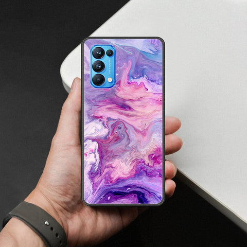 Oppo Reno 5 Pro 5G Cover - Colorful Marble Series - HQ Ultra Shine Premium Infinity Glass Soft Silicon Borders Case